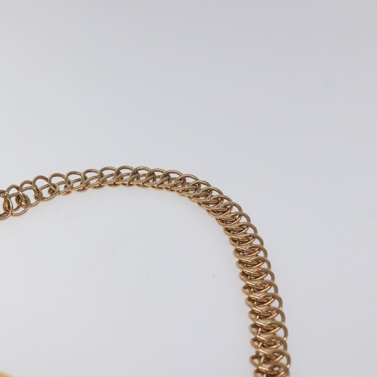 PRADA Chain Shoulder Bag Nylon Yellow Gold Auth 117900A
