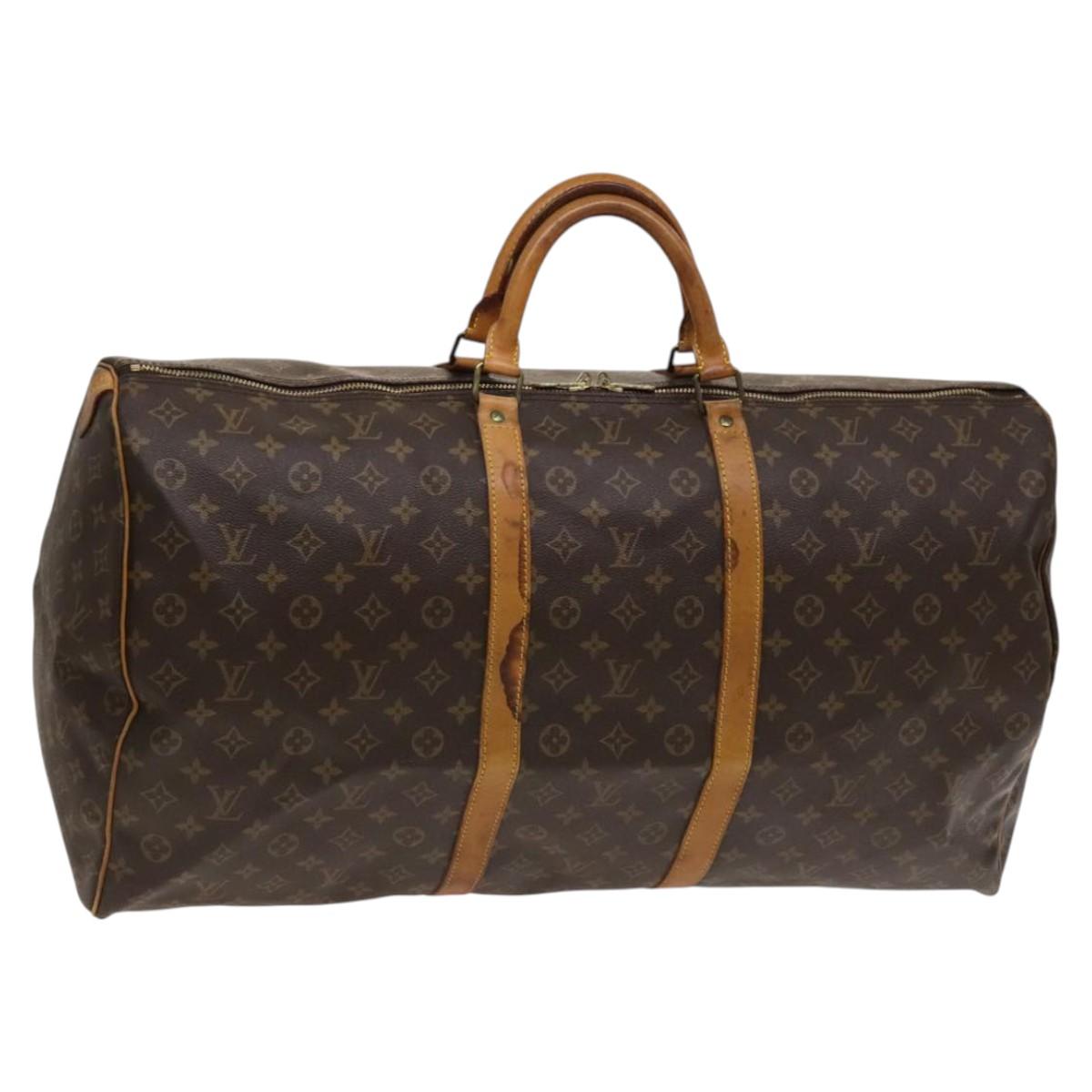 LOUIS VUITTON Monogram Keepall 60 Boston Bag M41422 LV Auth 117911