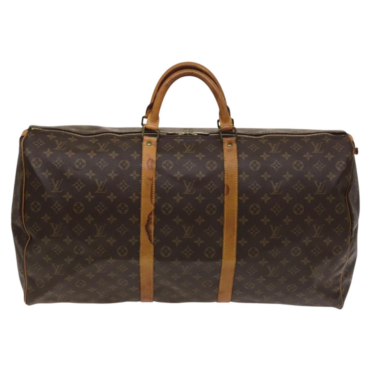 LOUIS VUITTON Monogram Keepall 60 Boston Bag M41422 LV Auth 117911