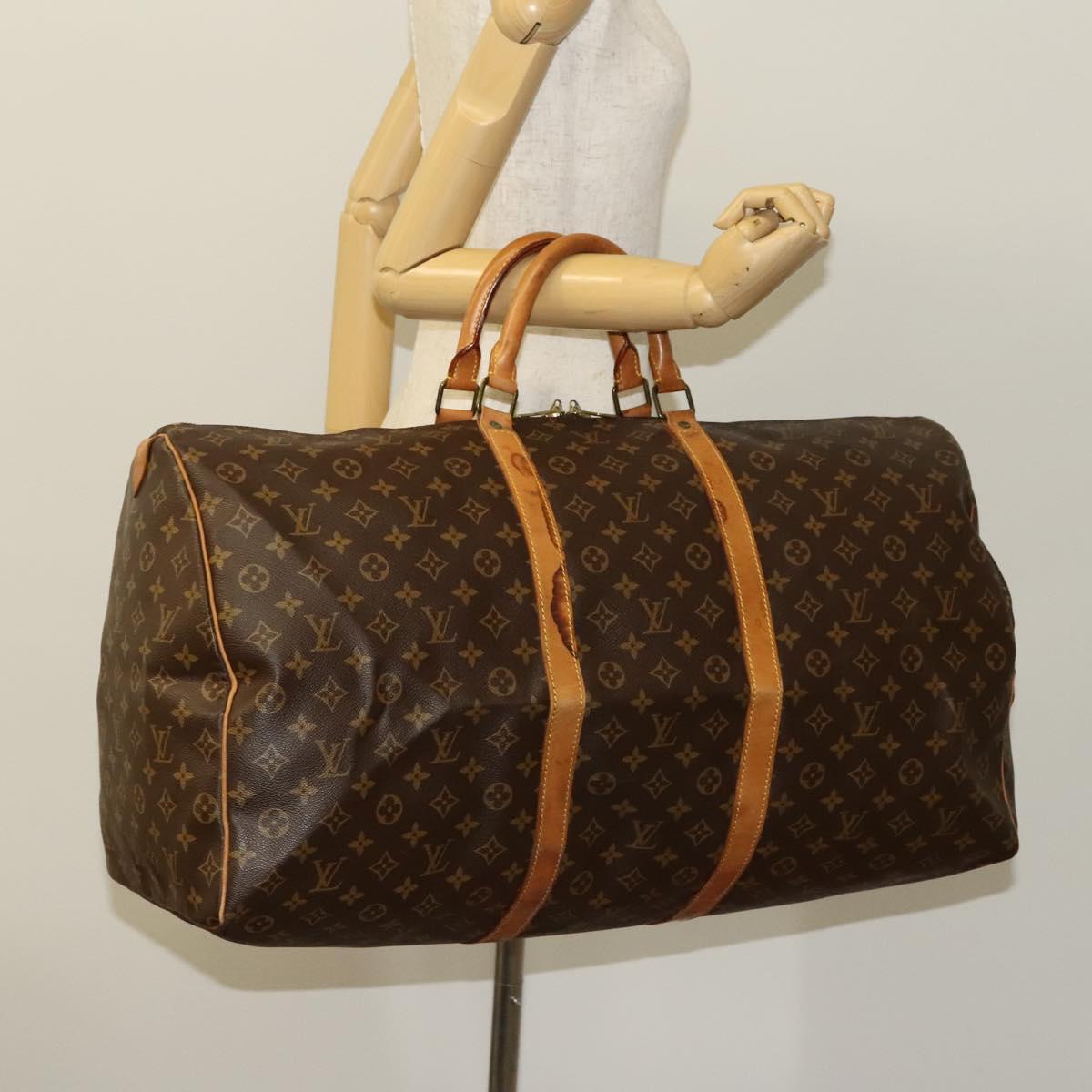 LOUIS VUITTON Monogram Keepall 60 Boston Bag M41422 LV Auth 117911