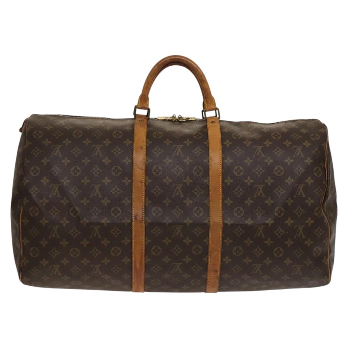 LOUIS VUITTON Monogram Keepall 60 Boston Bag M41422 LV Auth 117911