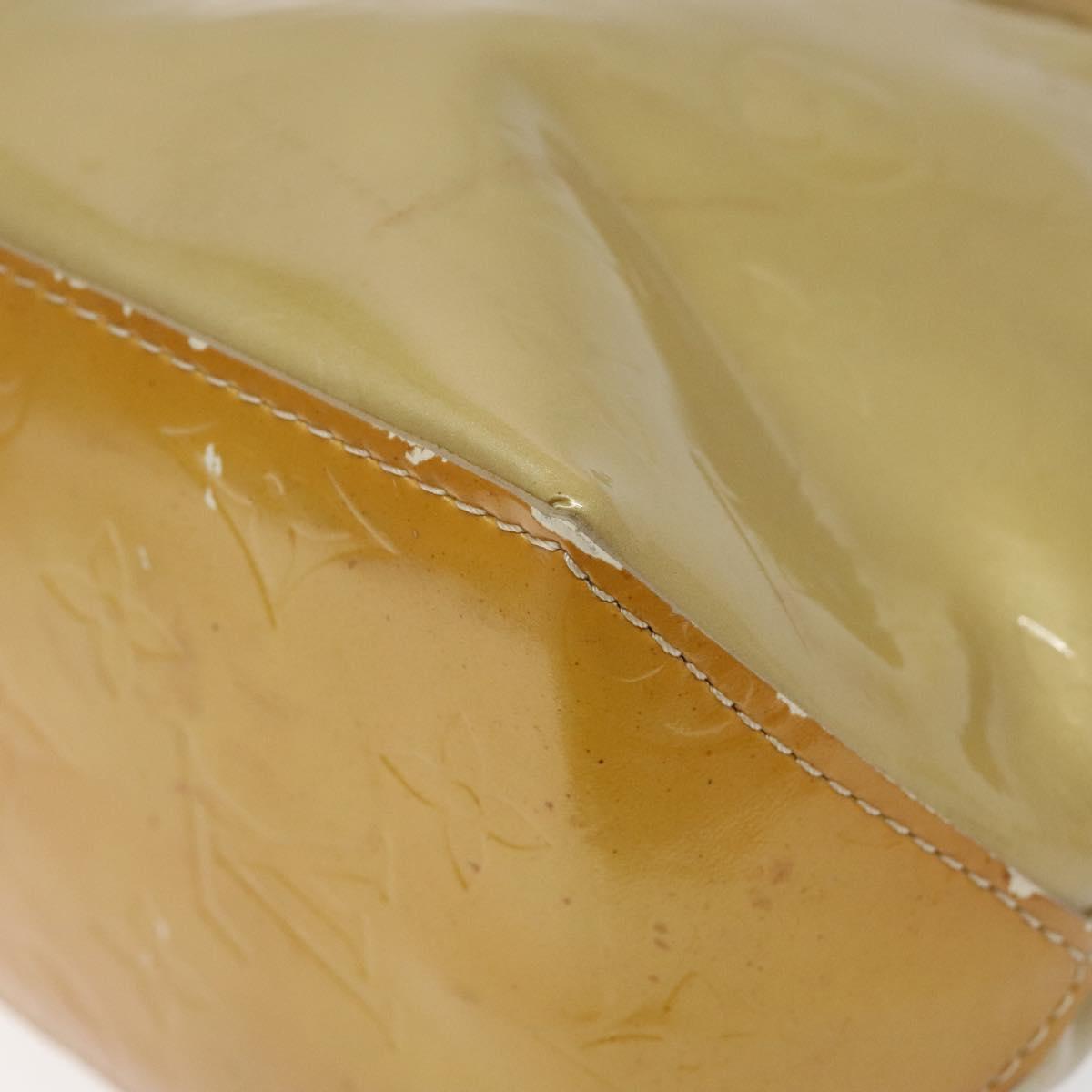 LOUIS VUITTON Monogram Vernis Reade PM Hand Bag Beige M91334 LV Auth 117918