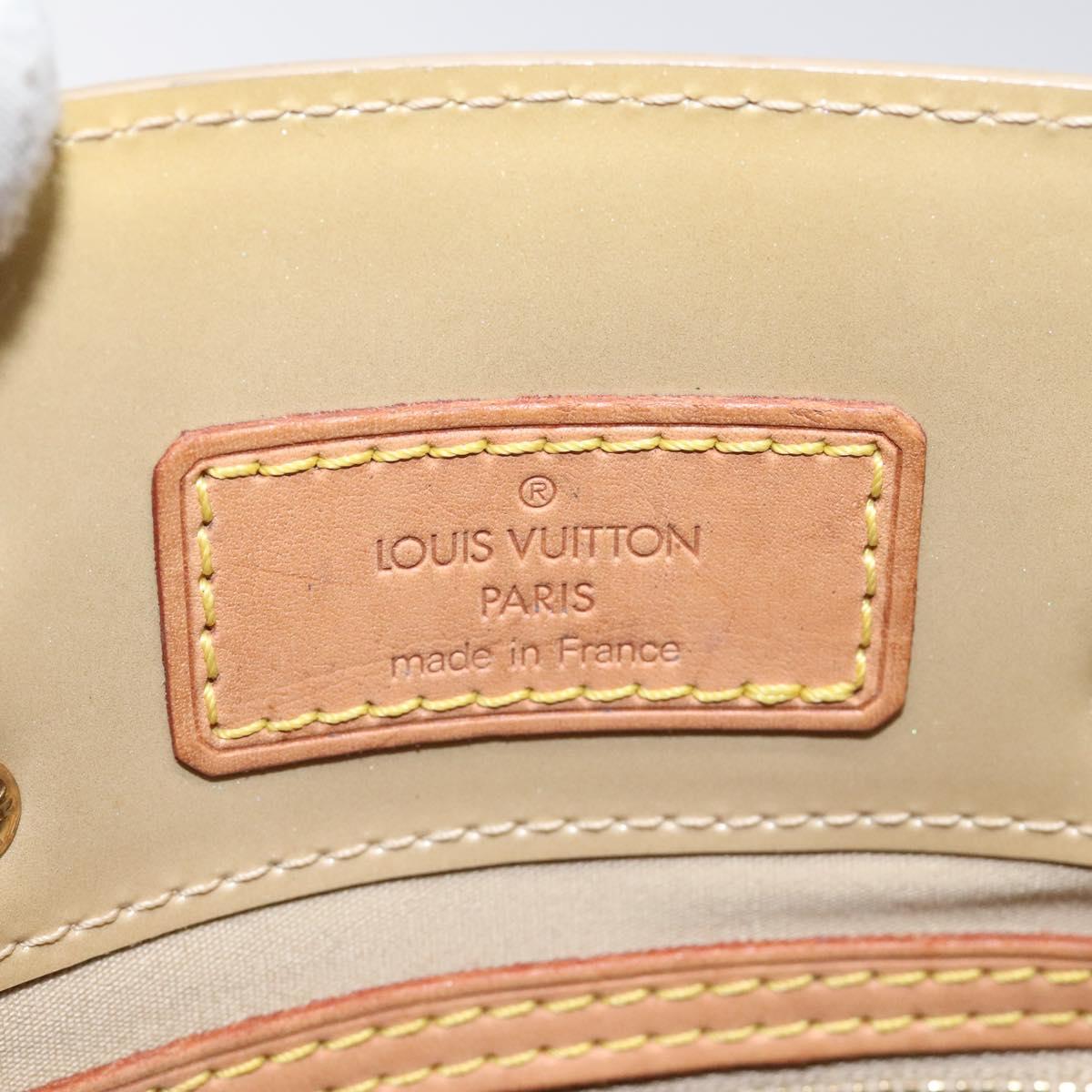 LOUIS VUITTON Monogram Vernis Reade PM Hand Bag Beige M91334 LV Auth 117918