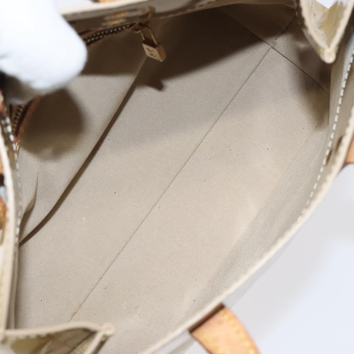 LOUIS VUITTON Monogram Vernis Reade PM Hand Bag Beige M91334 LV Auth 117918