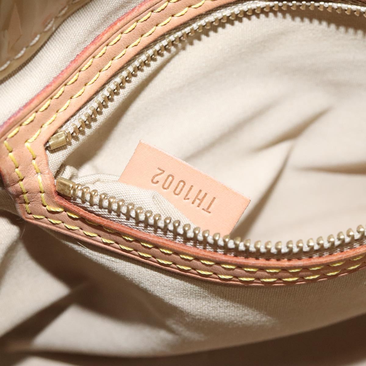 LOUIS VUITTON Monogram Vernis Reade PM Hand Bag Beige M91334 LV Auth 117918