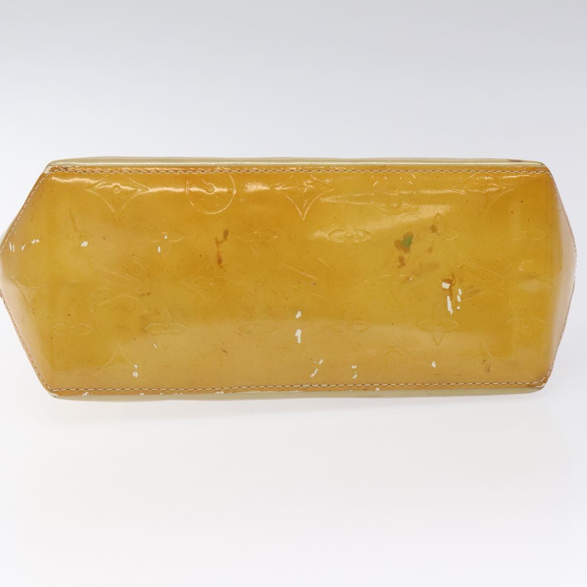 LOUIS VUITTON Monogram Vernis Reade PM Hand Bag Beige M91334 LV Auth 117918