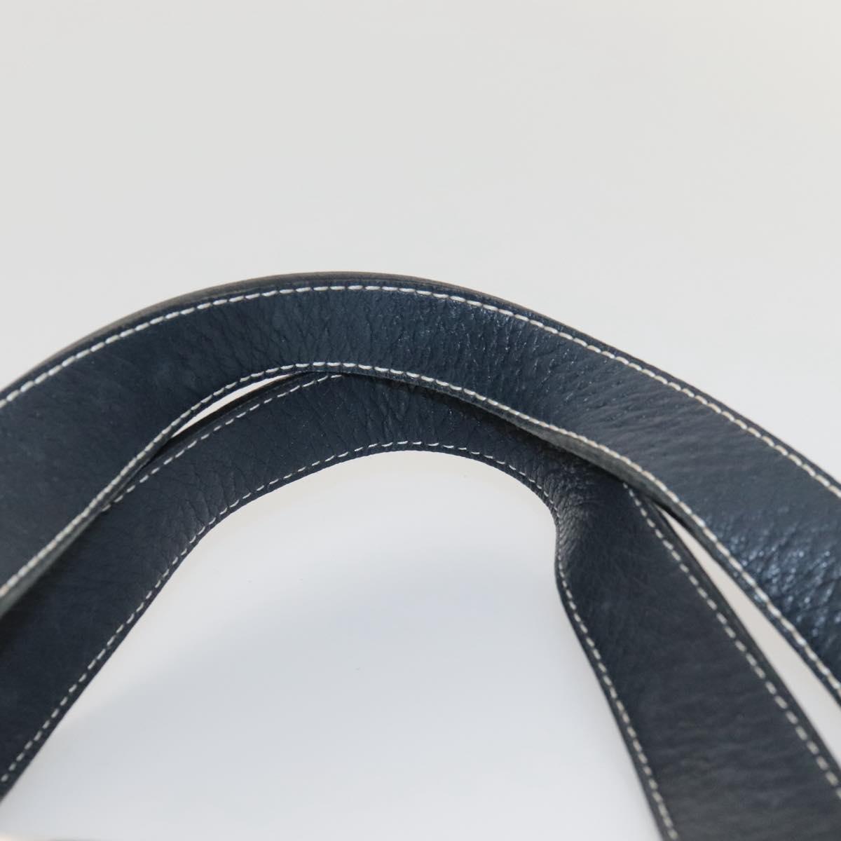 BURBERRY Nova Check Blue Label Tote Bag Canvas Beige Gold Auth 117928