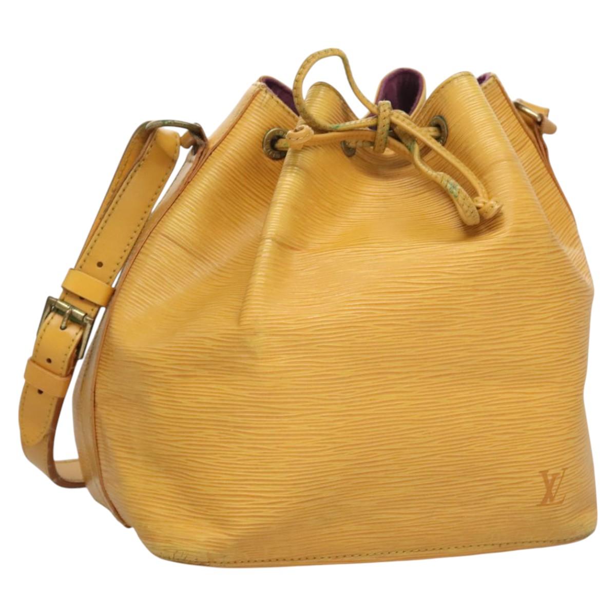 LOUIS VUITTON Epi Petit Noe Shoulder Bag Yellow M44109 LV Auth 117939