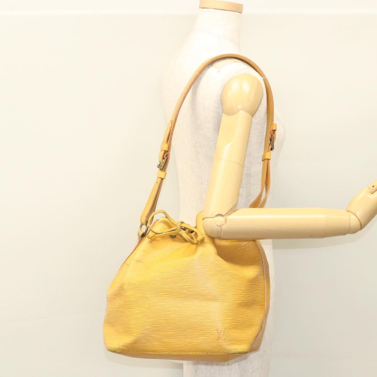 LOUIS VUITTON Epi Petit Noe Shoulder Bag Yellow M44109 LV Auth 117939