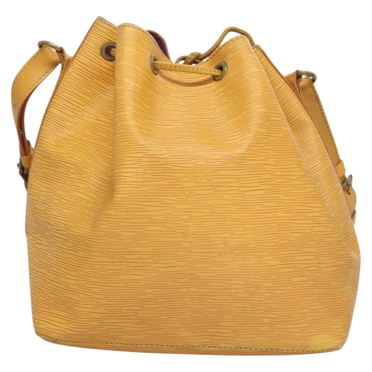 LOUIS VUITTON Epi Petit Noe Shoulder Bag Yellow M44109 LV Auth 117939