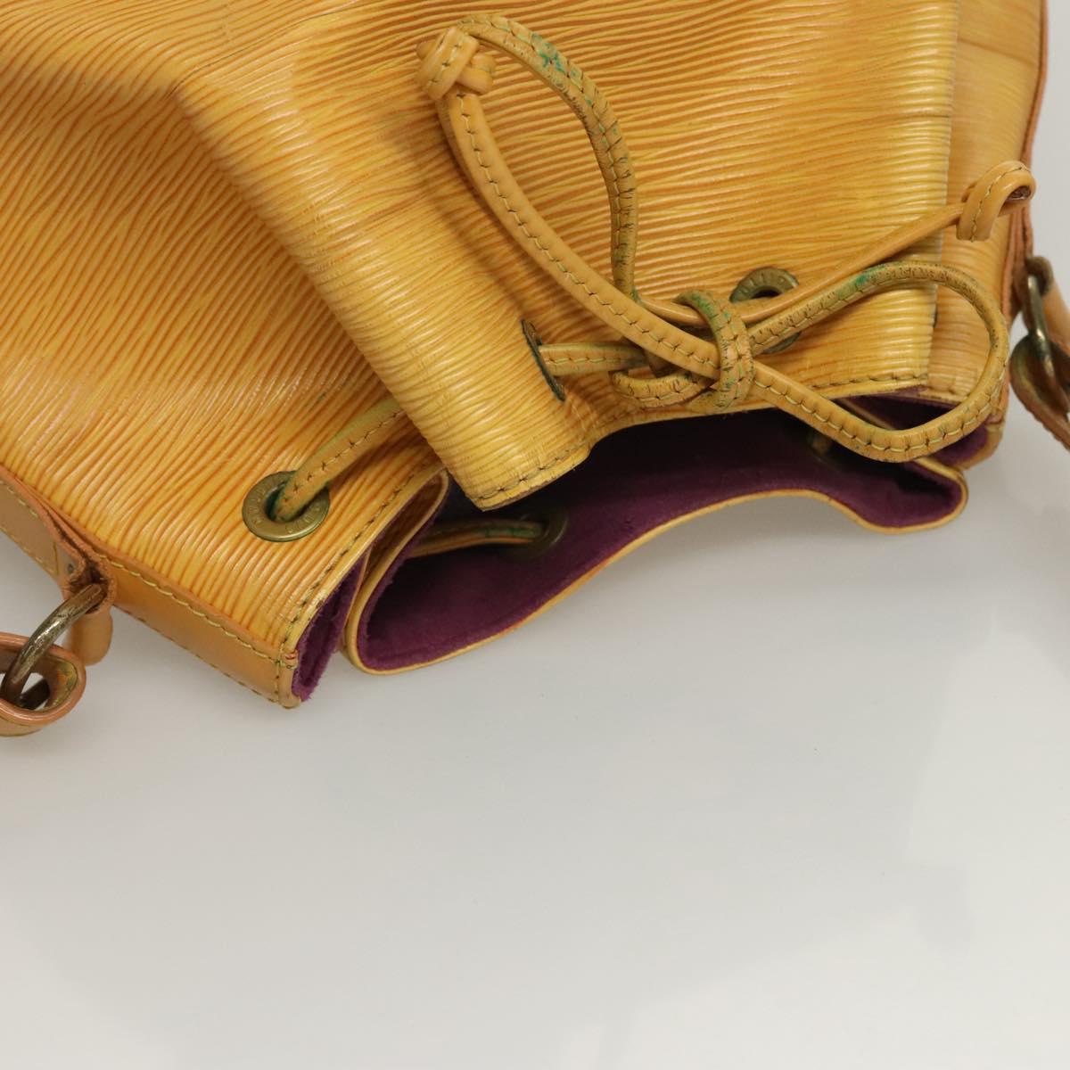 LOUIS VUITTON Epi Petit Noe Shoulder Bag Yellow M44109 LV Auth 117939