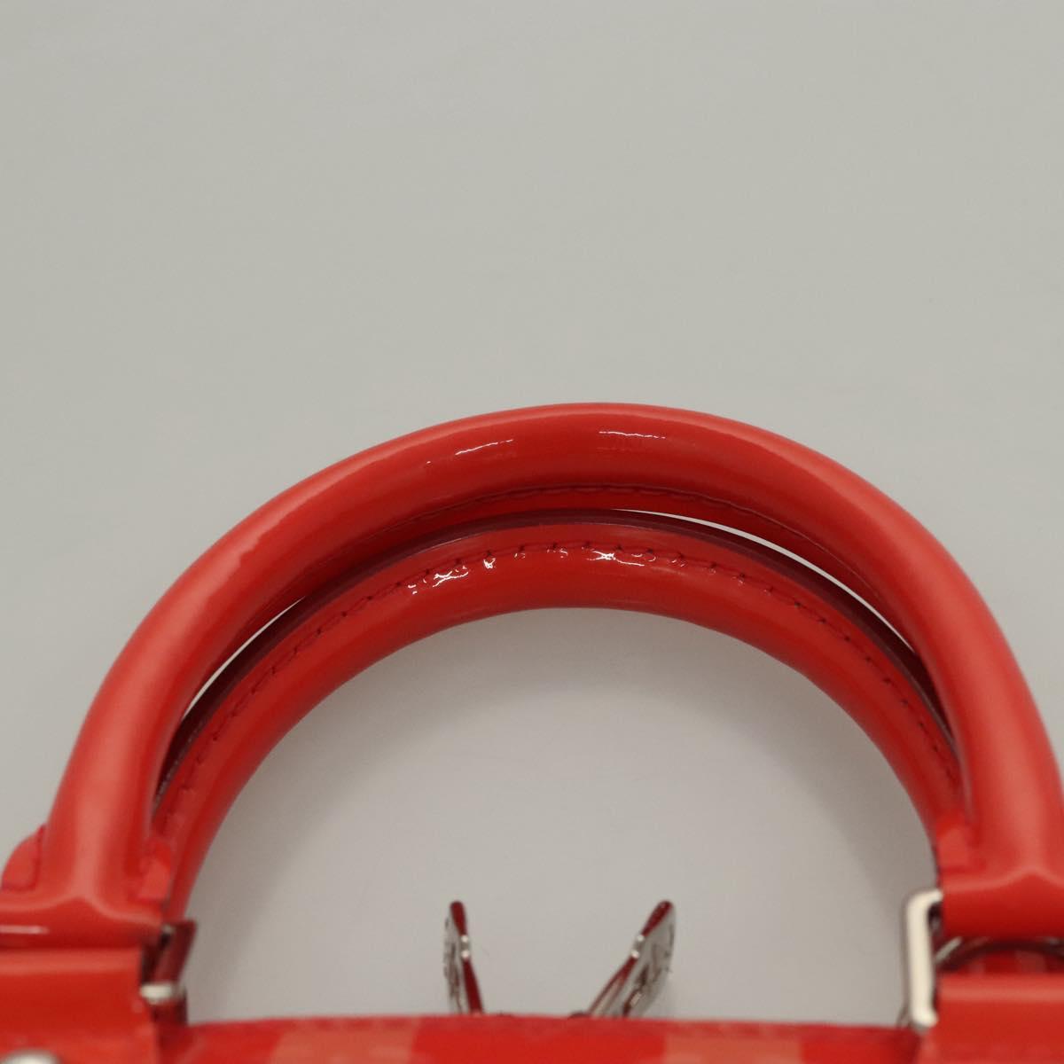 LOUIS VUITTON Vernis Rayure Alma BB Hand Bag 2way Rose rich LV Auth 117988