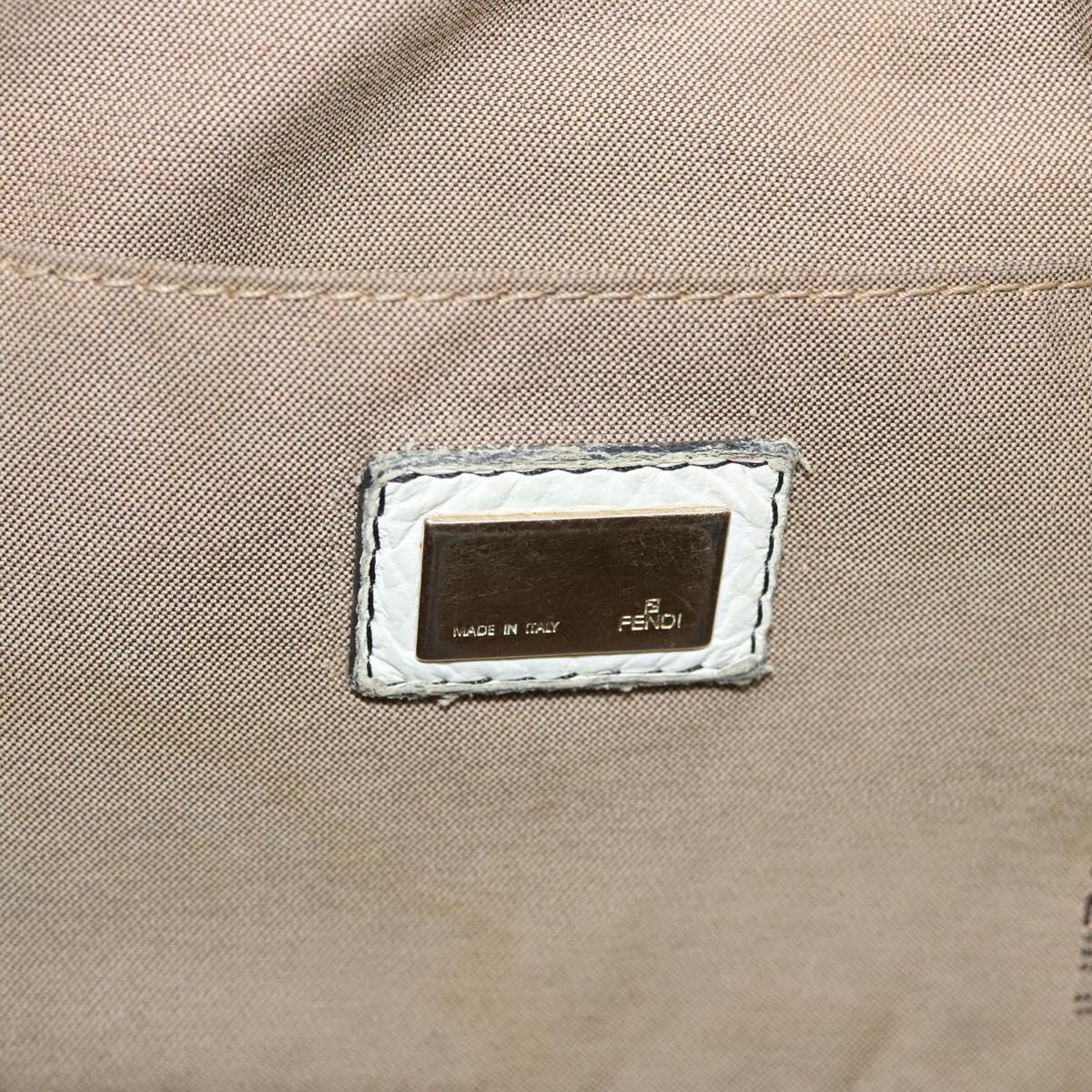 FENDI Zucchino Canvas Tote Bag Black Gold Auth 118016