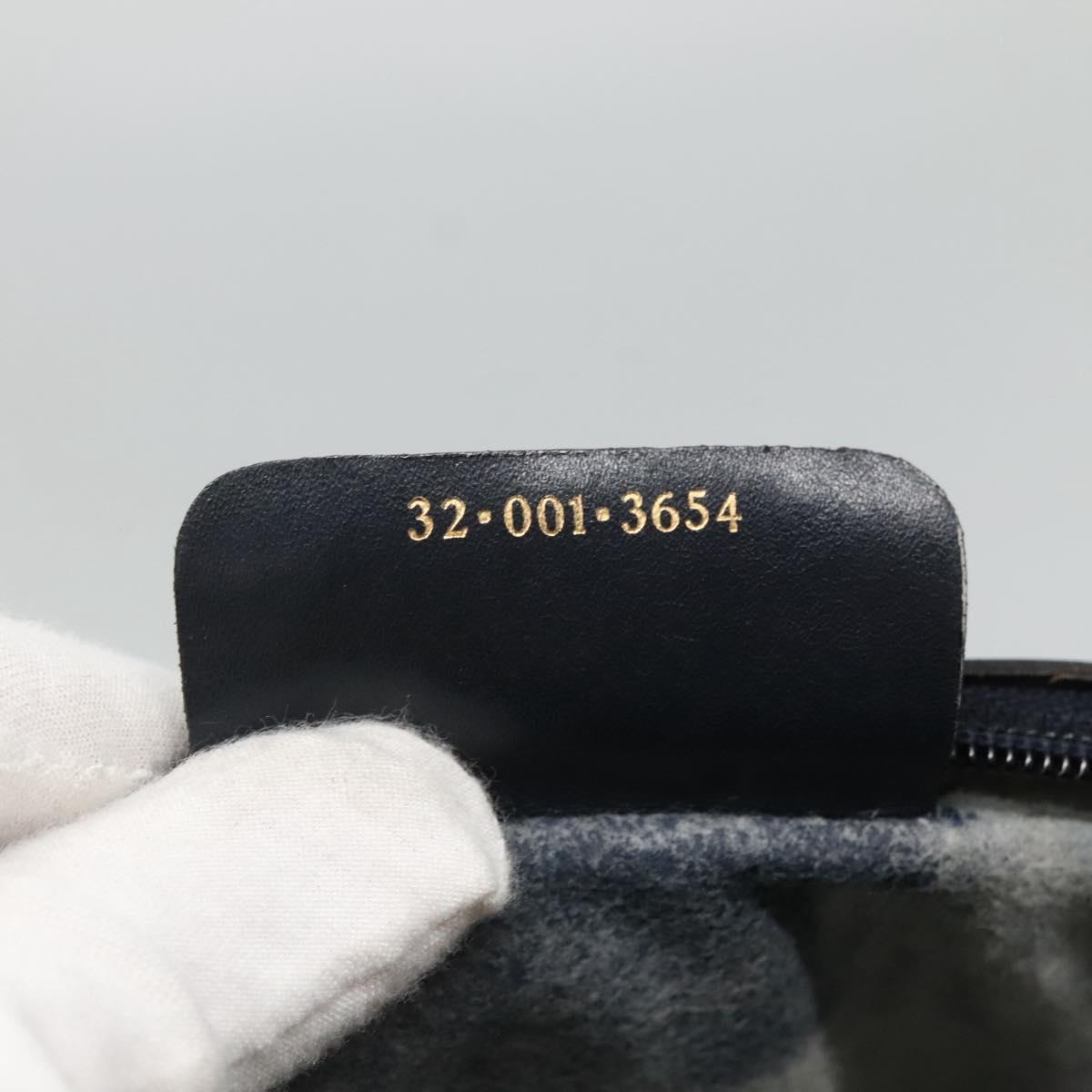 GUCCI GG Supreme Sherry Line Shoulder Bag PVC Navy Gold 32.001.3654 Auth 118021