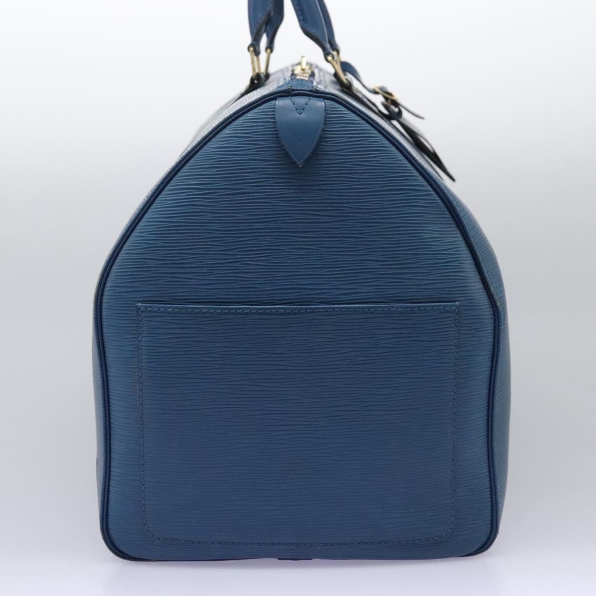 LOUIS VUITTON Epi Keepall 55 Boston Bag Toledo Blue M42955 LV Auth 118023
