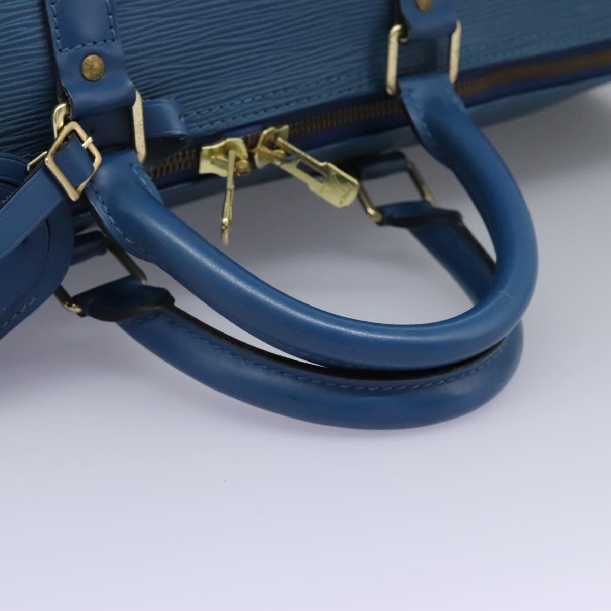 LOUIS VUITTON Epi Keepall 55 Boston Bag Toledo Blue M42955 LV Auth 118023