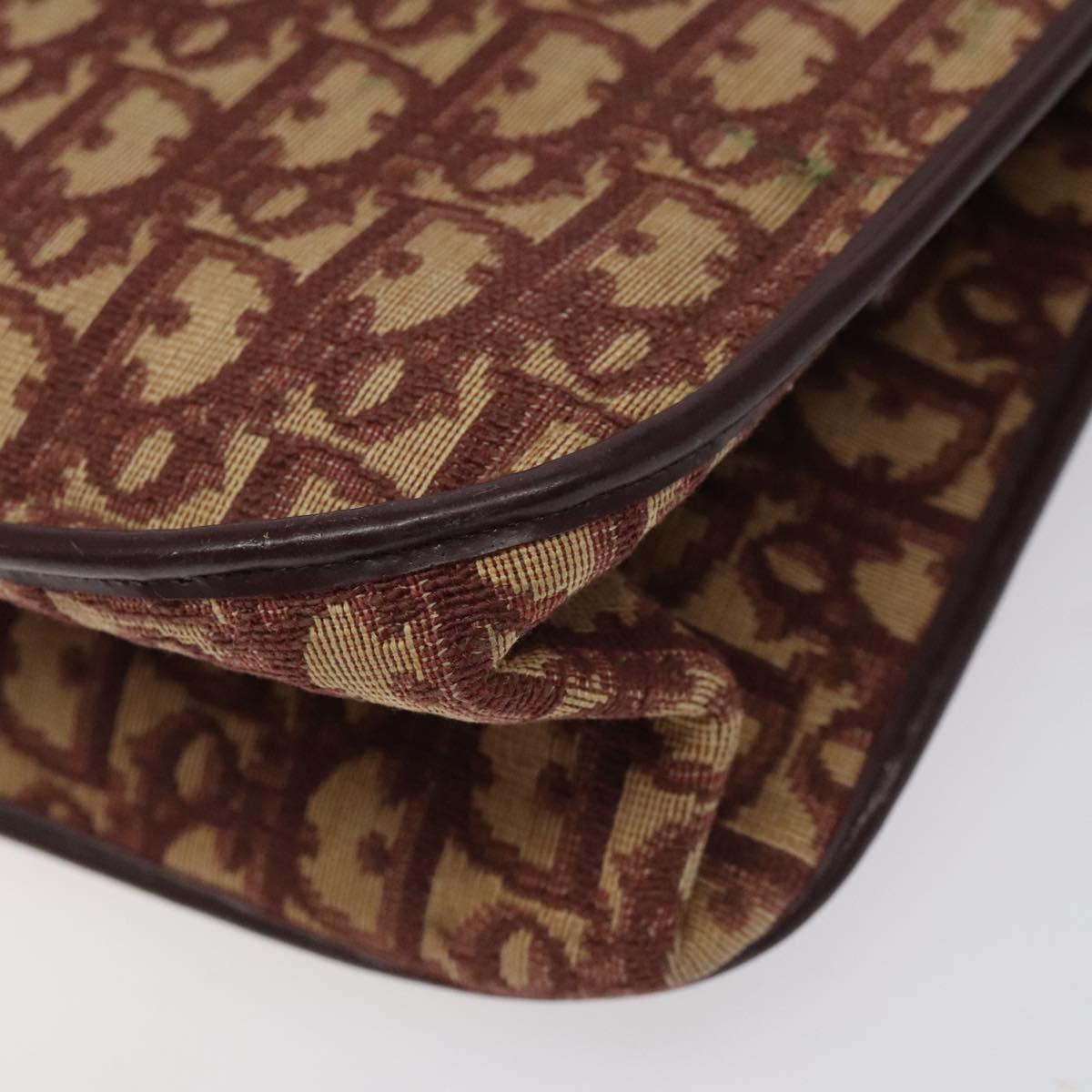 Christian Dior Trotter Canvas Hand Bag Red Auth 118028