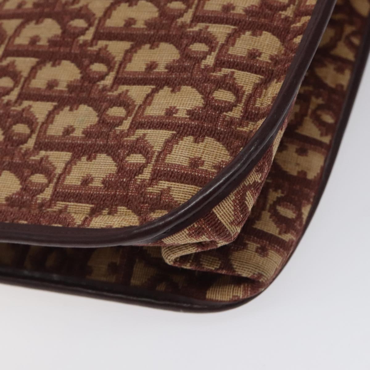 Christian Dior Trotter Canvas Hand Bag Red Auth 118028