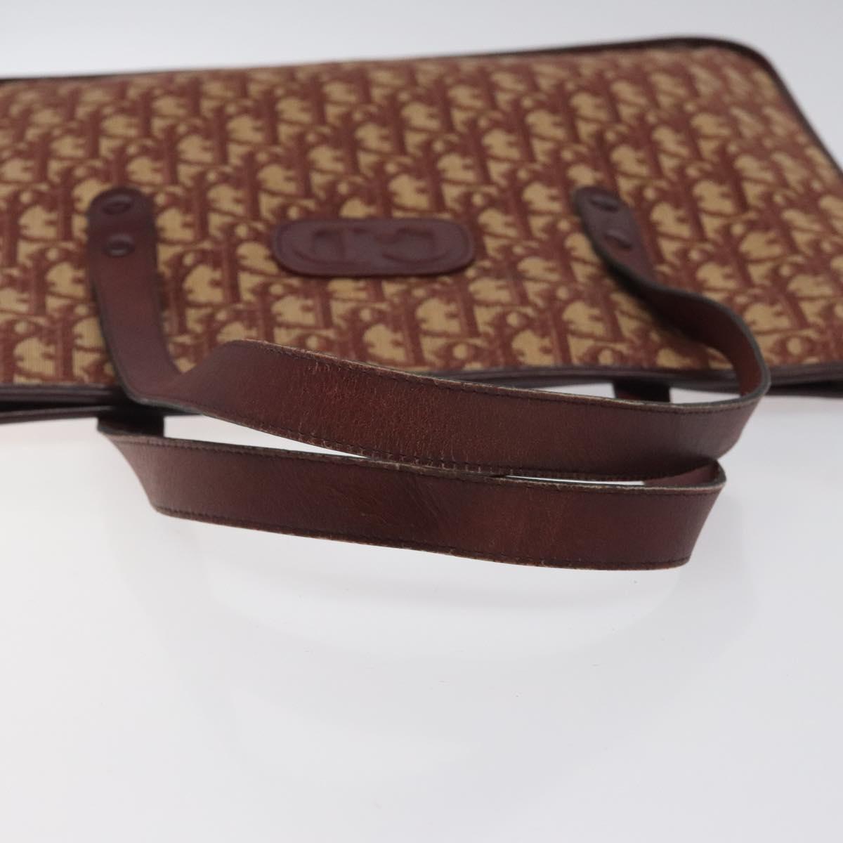 Christian Dior Trotter Canvas Hand Bag Red Auth 118028