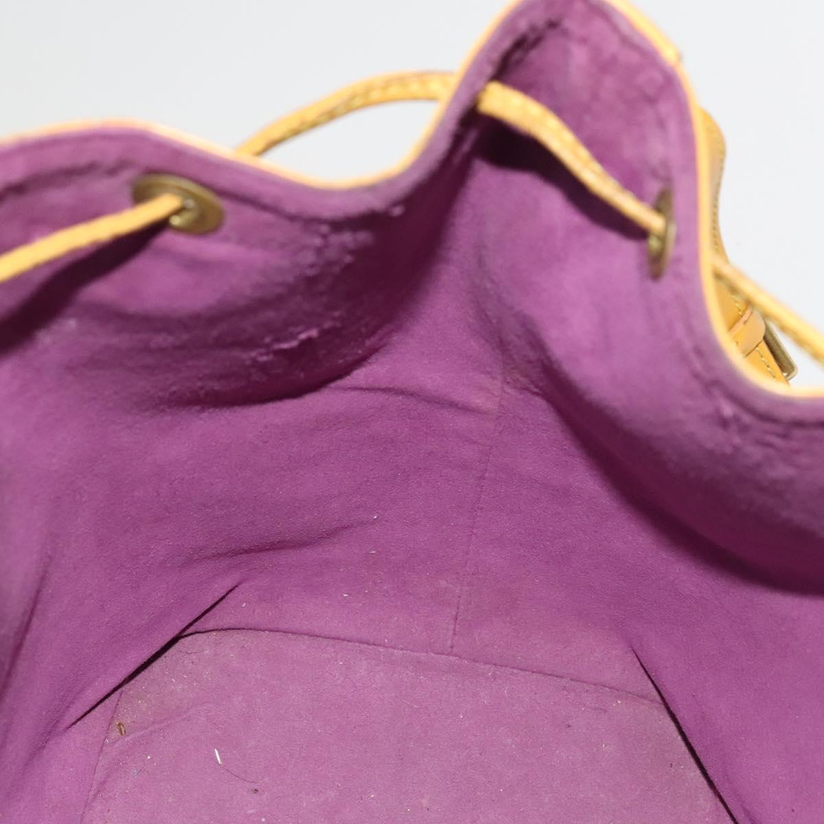 LOUIS VUITTON Epi Petit Noe Shoulder Bag Yellow M44109 LV Auth 118036