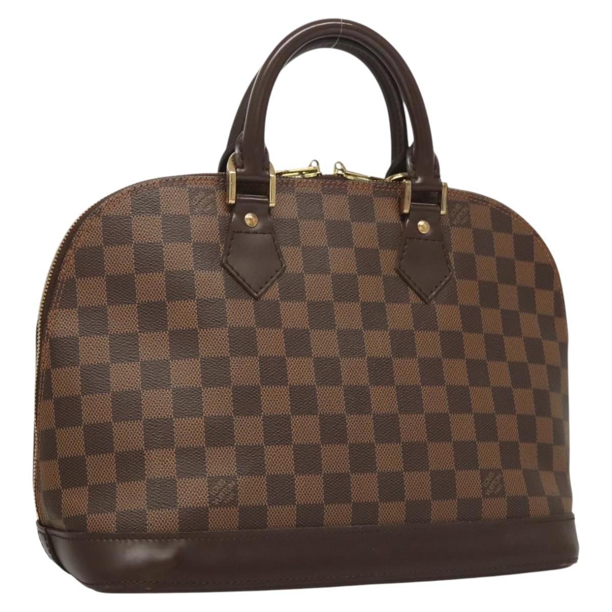 LOUIS VUITTON Damier Ebene Alma Hand Bag N51131 LV Auth 118055