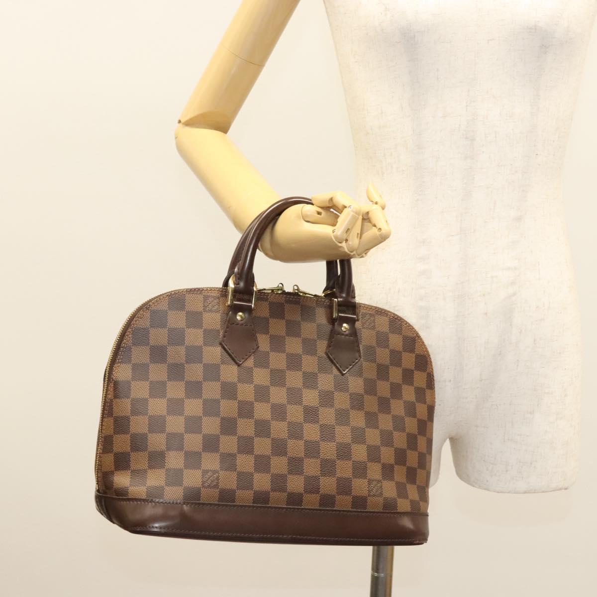 LOUIS VUITTON Damier Ebene Alma Hand Bag N51131 LV Auth 118055