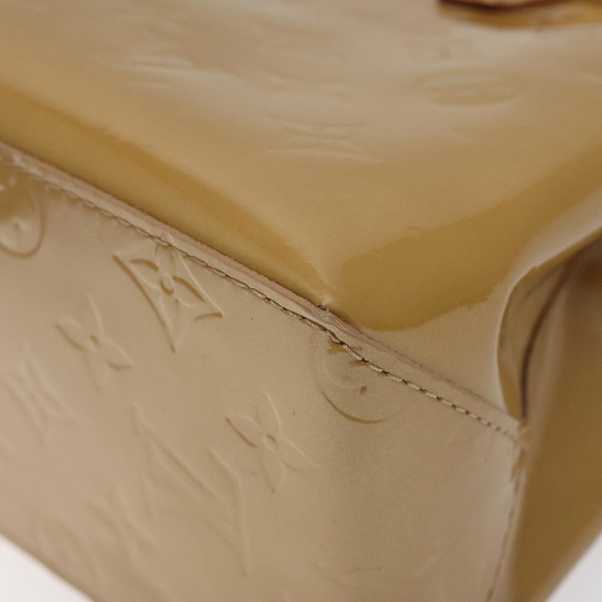 LOUIS VUITTON Monogram Vernis Reade PM Hand Bag Noisette M91334 LV Auth 118057