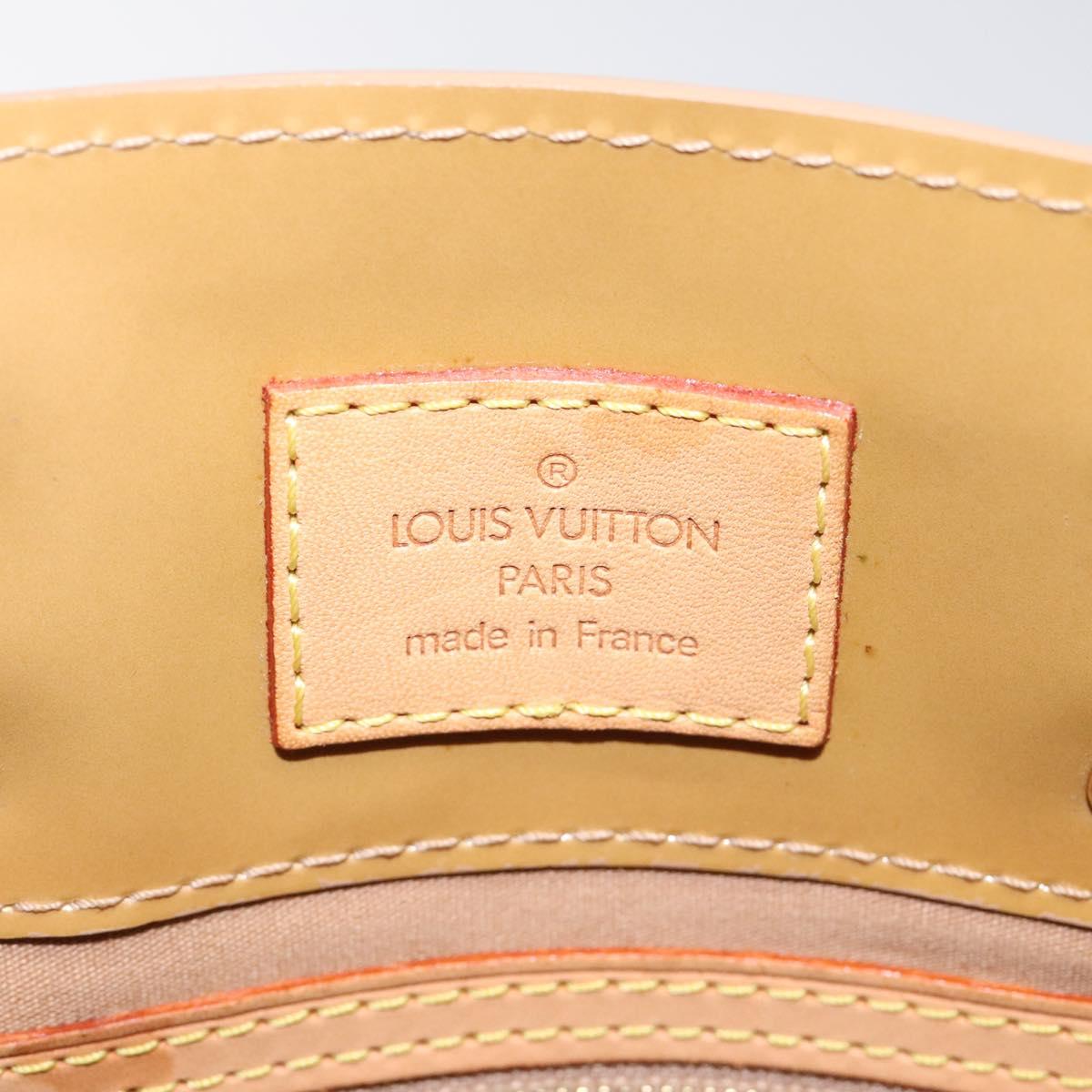 LOUIS VUITTON Monogram Vernis Reade PM Hand Bag Noisette M91334 LV Auth 118057