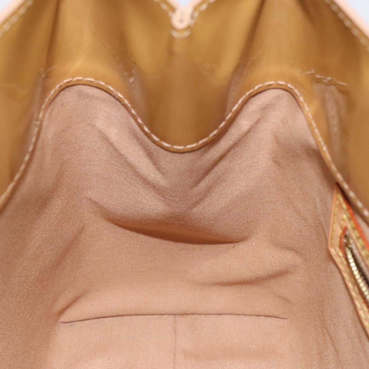 LOUIS VUITTON Monogram Vernis Reade PM Hand Bag Noisette M91334 LV Auth 118057
