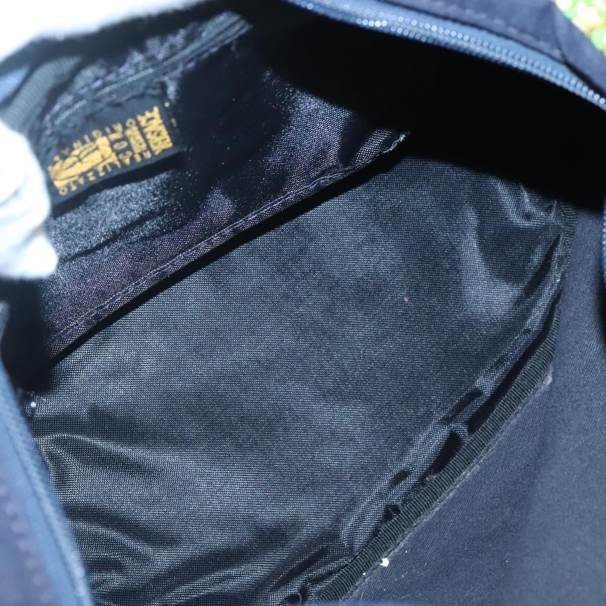 VERSACE Shoulder Bag Canvas Green Auth 118063