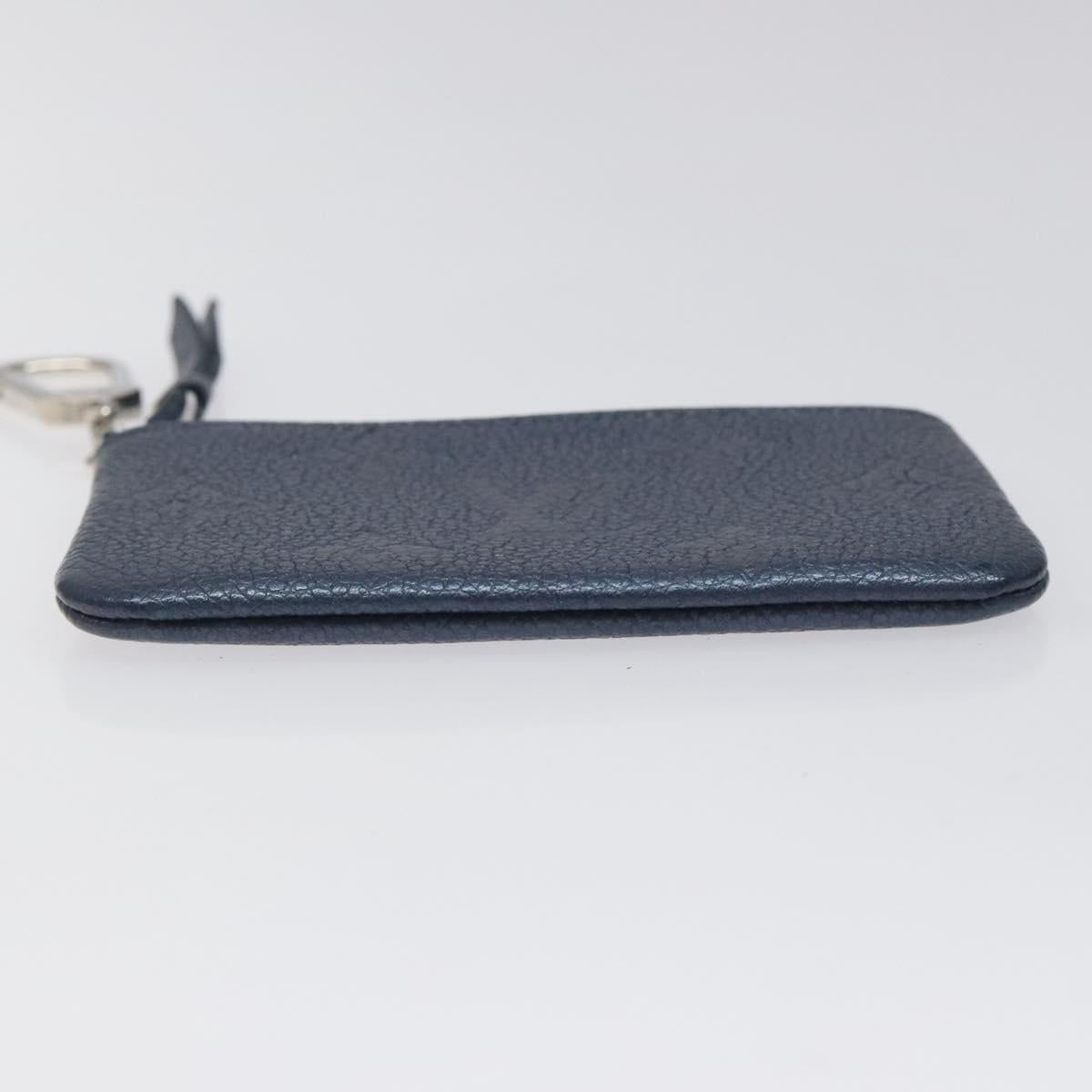 LOUIS VUITTON Monogram Empreinte Pochette Cles Celest M80900 LV Auth 118067