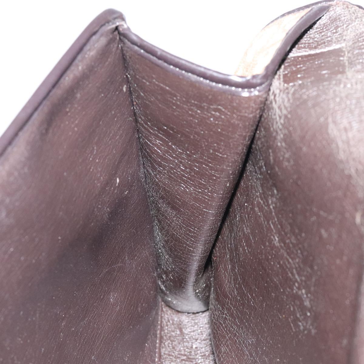 Christian Dior Trotter Canvas Shoulder Bag Brown Gold Auth 118077