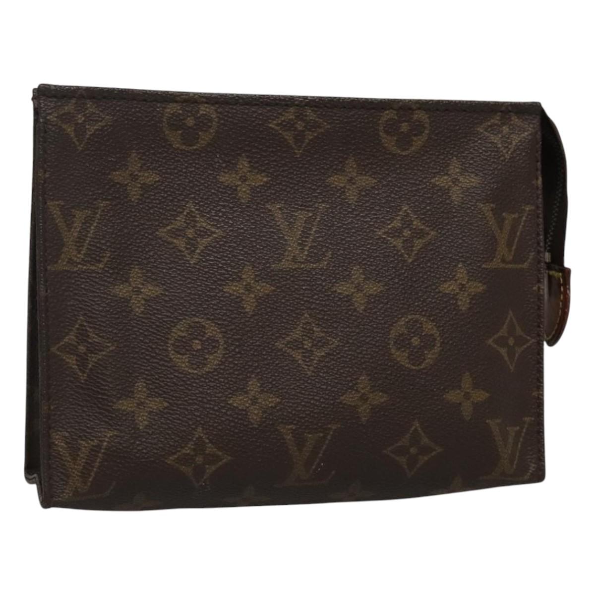 LOUIS VUITTON Monogram Poche Toilette 19 Pouch M47544 LV Auth 118086