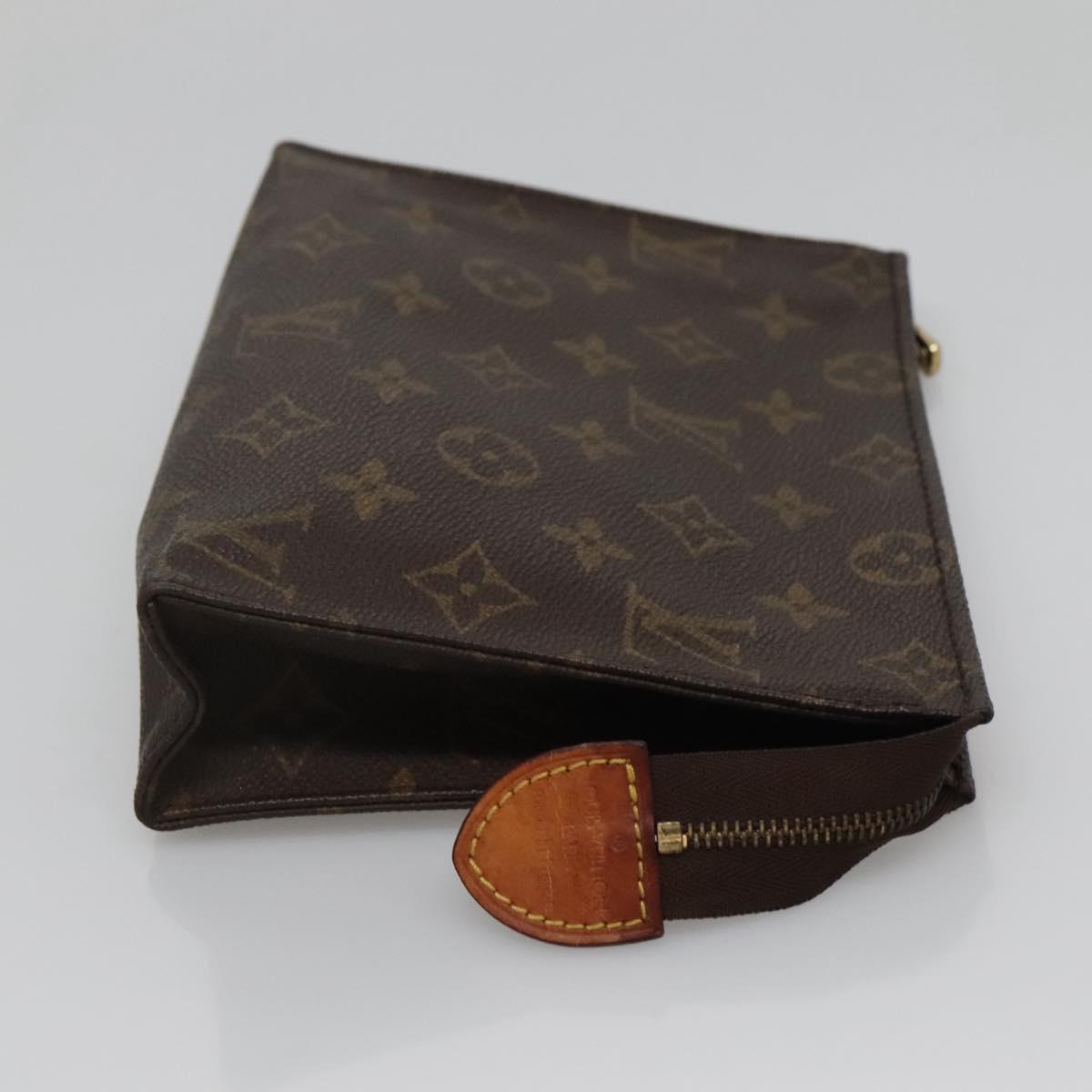 LOUIS VUITTON Monogram Poche Toilette 19 Pouch M47544 LV Auth 118086