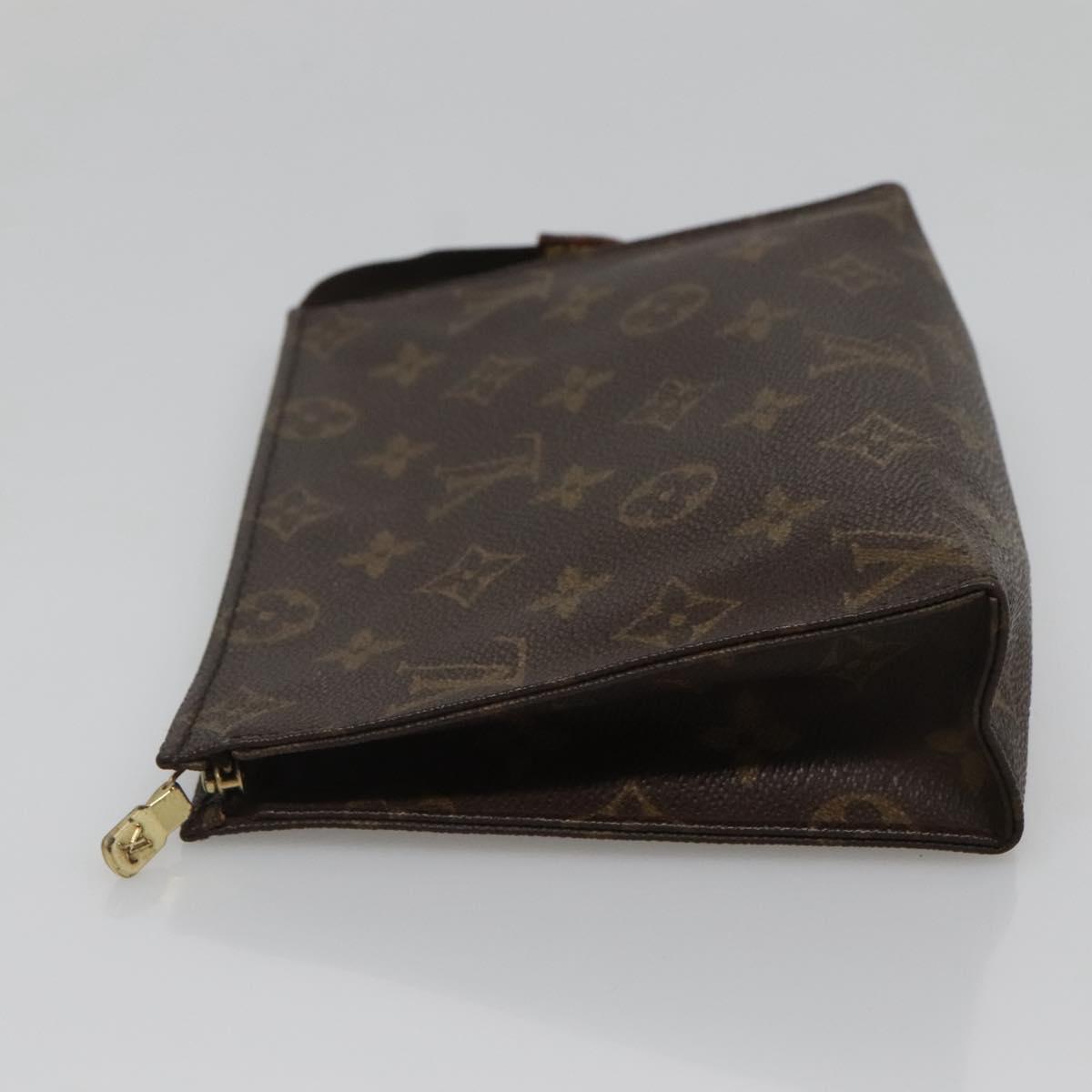 LOUIS VUITTON Monogram Poche Toilette 19 Pouch M47544 LV Auth 118086