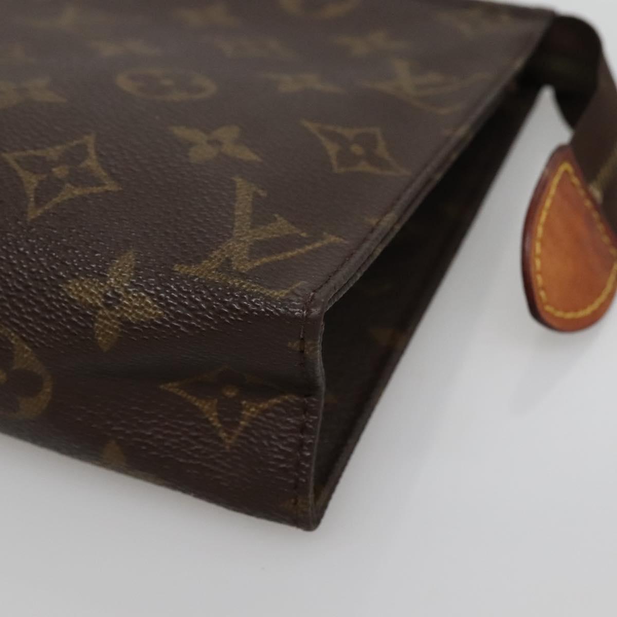 LOUIS VUITTON Monogram Poche Toilette 19 Pouch M47544 LV Auth 118086