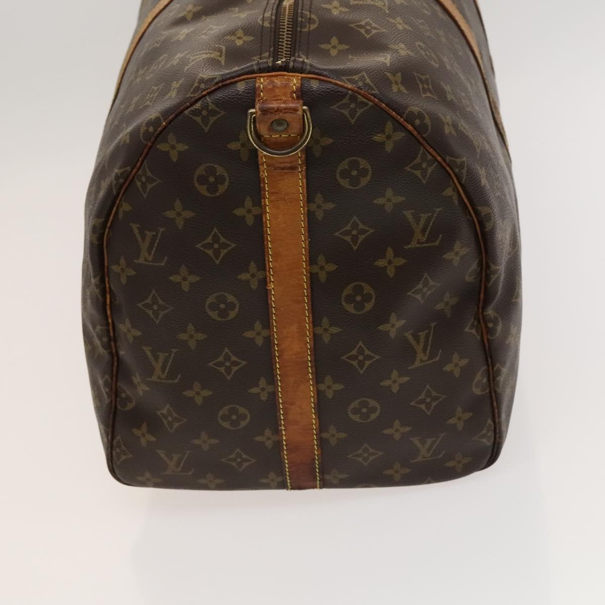 LOUIS VUITTON Monogram Keepall Bandouliere 55 Boston Bag M41414 LV Auth 118094
