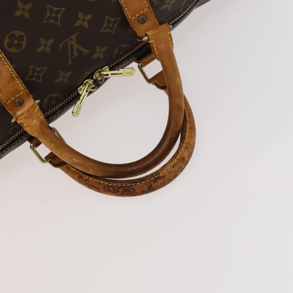 LOUIS VUITTON Monogram Keepall Bandouliere 55 Boston Bag M41414 LV Auth 118094