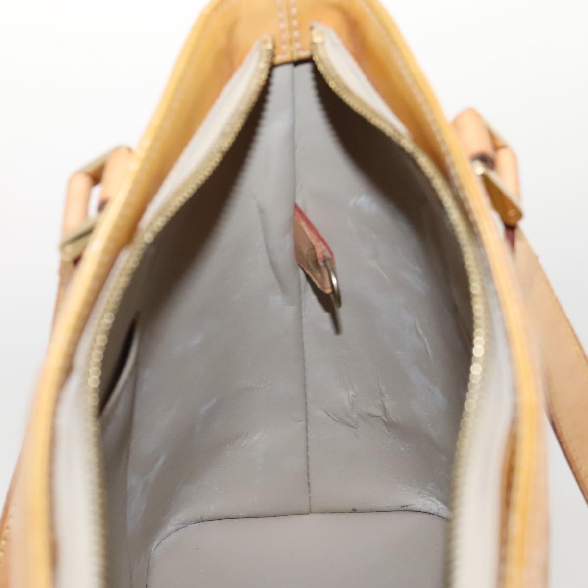 LOUIS VUITTON Monogram Vernis Houston Hand Bag Beige M91004 LV Auth 118102