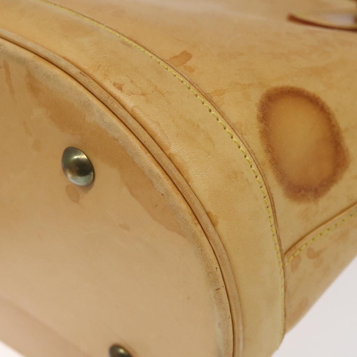 LOUIS VUITTON Nomad leather Bucket PM Shoulder Bag Beige M85001 LV Auth 118104