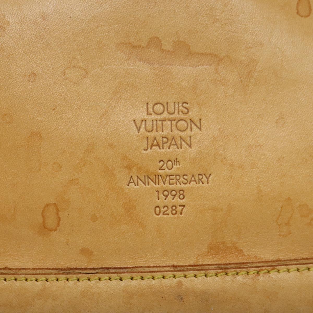 LOUIS VUITTON Nomad leather Bucket PM Shoulder Bag Beige M85001 LV Auth 118104