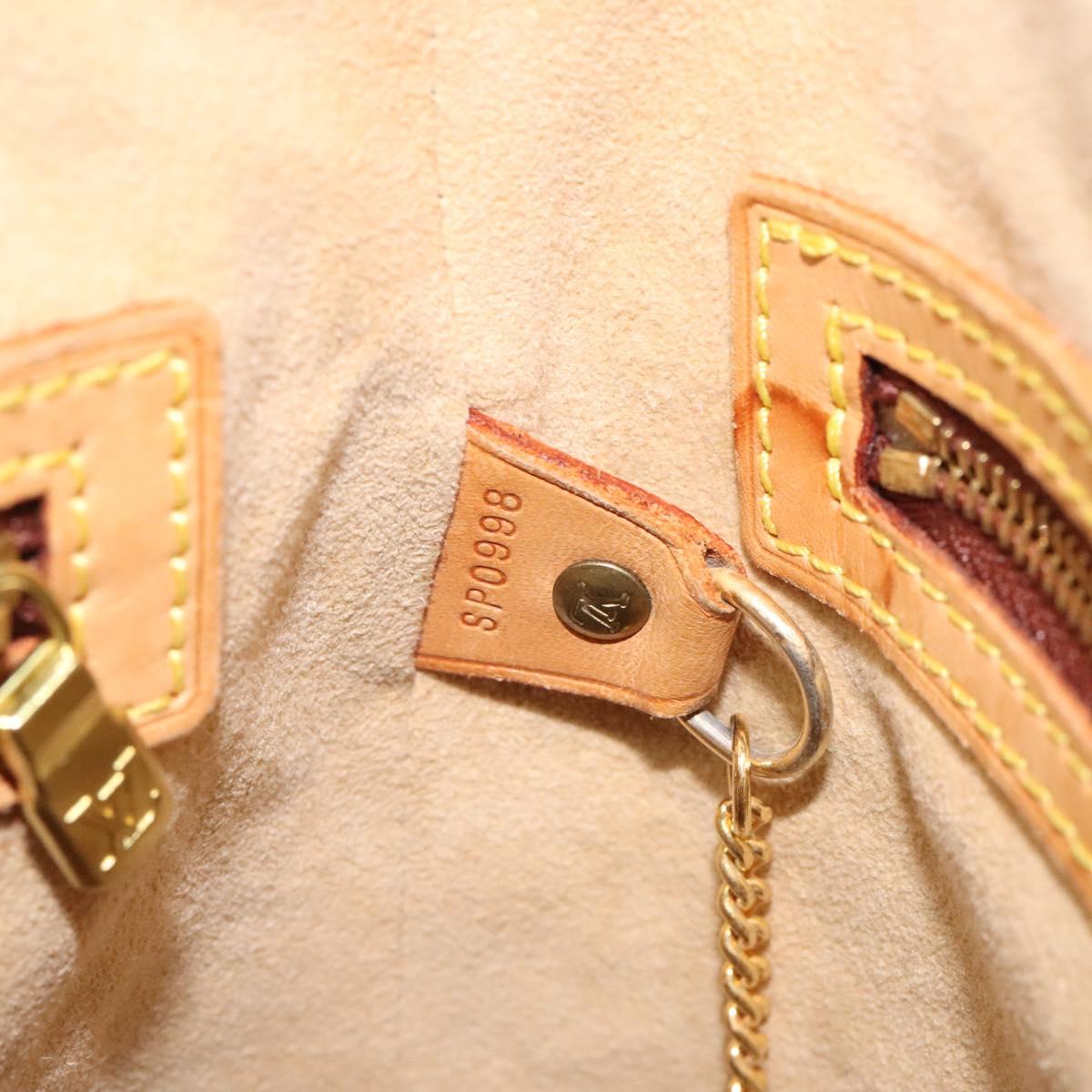 LOUIS VUITTON Nomad leather Bucket PM Shoulder Bag Beige M85001 LV Auth 118104