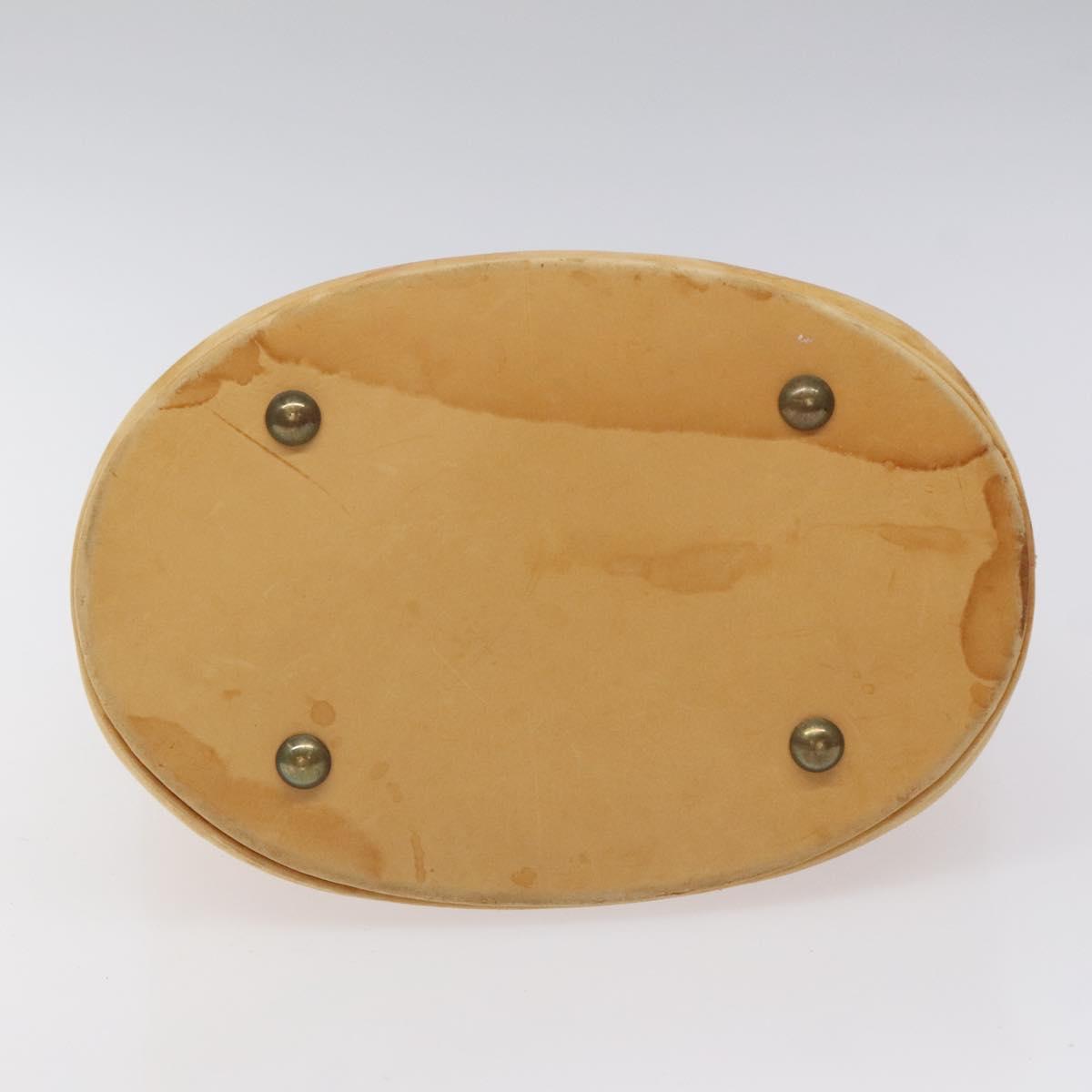 LOUIS VUITTON Nomad leather Bucket PM Shoulder Bag Beige M85001 LV Auth 118104