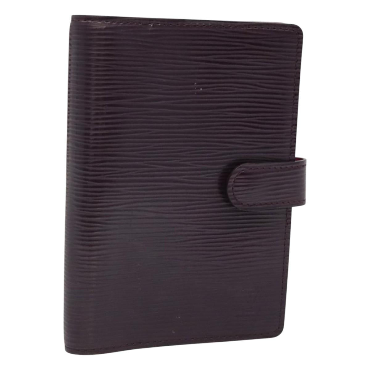LOUIS VUITTON Epi Agenda PM Day Planner Cover Cassis F2096K LV Auth 118144