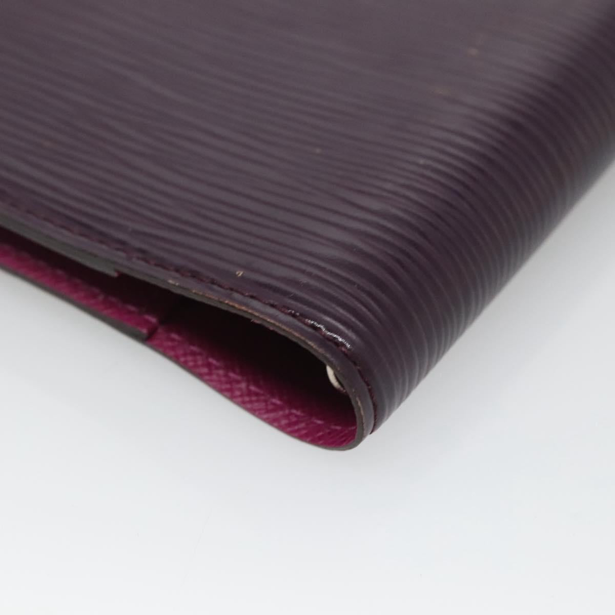 LOUIS VUITTON Epi Agenda PM Day Planner Cover Cassis F2096K LV Auth 118144