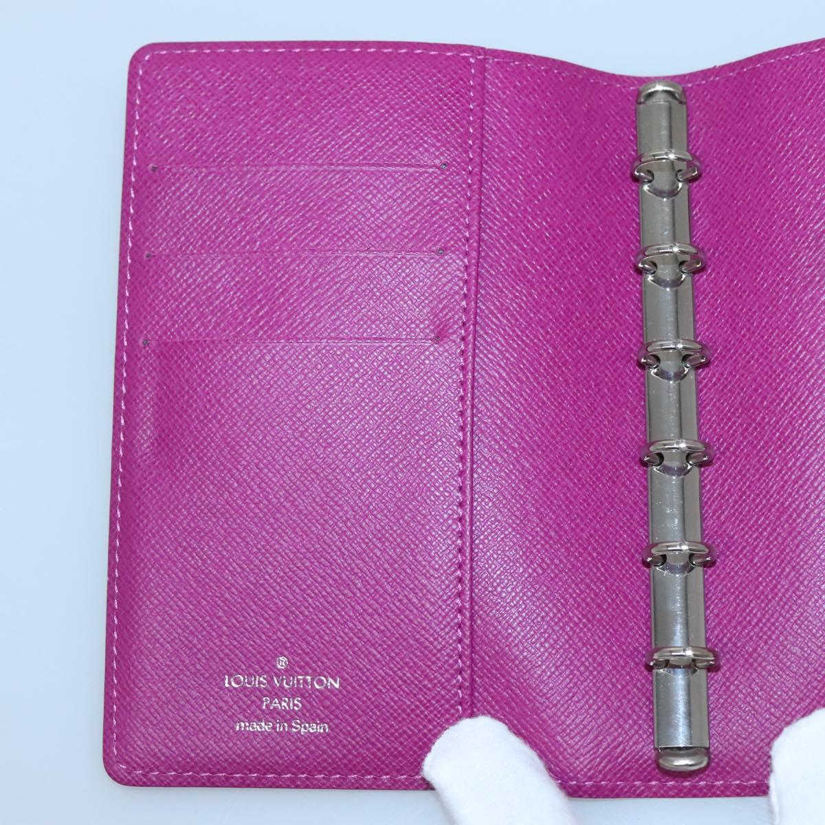 LOUIS VUITTON Epi Agenda PM Day Planner Cover Cassis F2096K LV Auth 118144