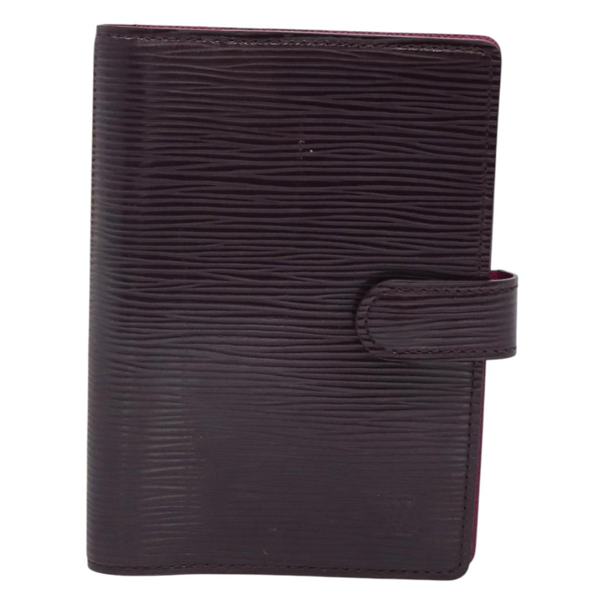 LOUIS VUITTON Epi Agenda PM Day Planner Cover Cassis F2096K LV Auth 118144