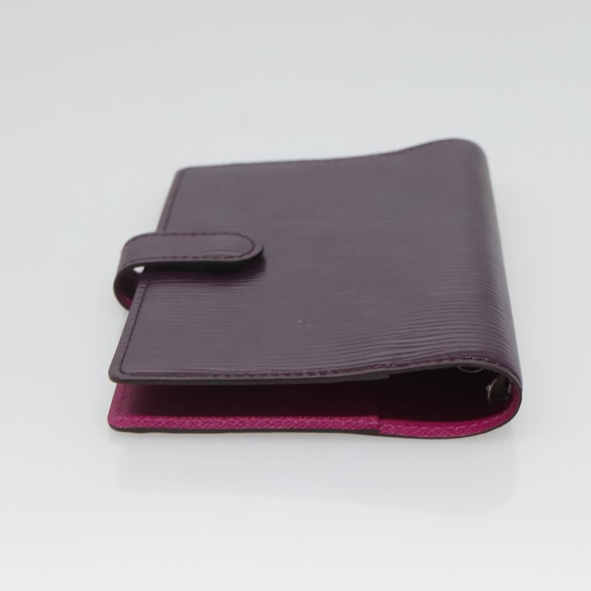 LOUIS VUITTON Epi Agenda PM Day Planner Cover Cassis F2096K LV Auth 118144