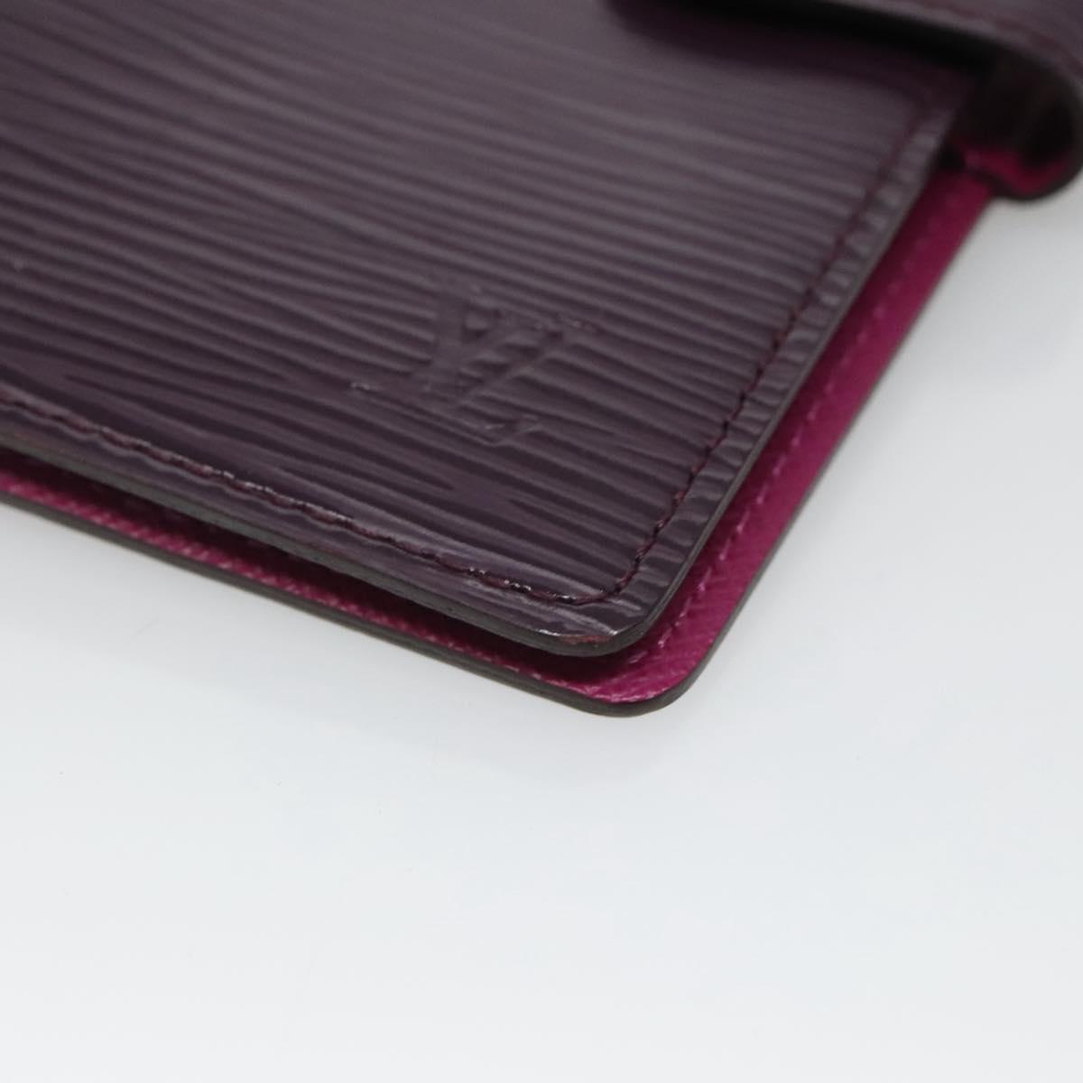 LOUIS VUITTON Epi Agenda PM Day Planner Cover Cassis F2096K LV Auth 118144