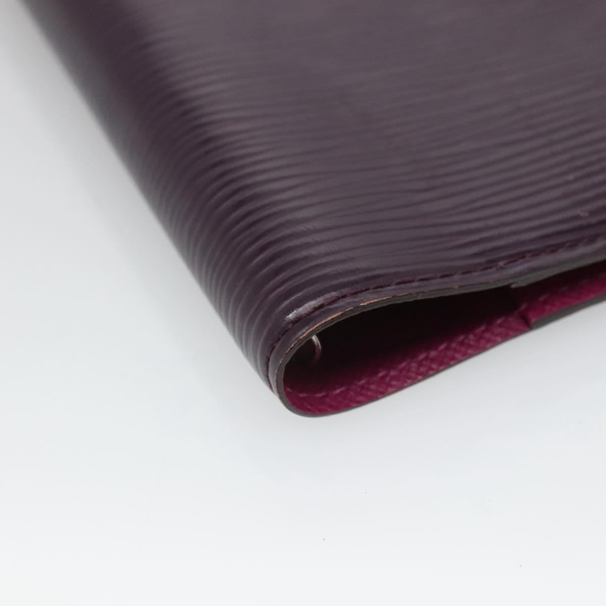 LOUIS VUITTON Epi Agenda PM Day Planner Cover Cassis F2096K LV Auth 118144